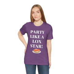 Funny Jewish Humor Party Like A Lox Star Graphic Tee