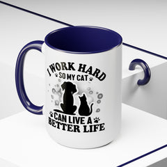 Cat slave mug, funny cat mug, gift for cat lover, crazy cat lady gift, pet owner gift, kitten lover mug, cat gift, animal lover present