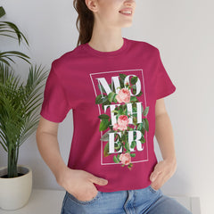 Floral Tee - Unisex Jersey Short Sleeve Tee - Mother In The Flowers, Positive Vibes