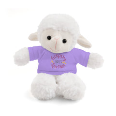 Stuffed Animals with T Shirt, Girl Quote, Support Wildlife, Happy Girls Sparkle, gift for her, Birthday Gift, Everyday gift, animal lover gift, nature lover gift
