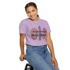Nephrologist Bean Queen, Graphic Unisex Garment-Dyed T-shirt