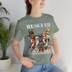 RESCUED IS MY Favorite Breed - Unisex Jersey Short Sleeve Tee