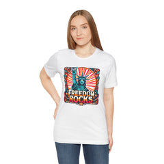 July 4th Statue Of Liberty Freedom - Graphic Unisex Short Sleeve Tee