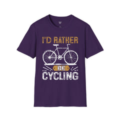 Cycling Enthusiast Unisex T-Shirt - 'I'd Rather Be Cycling' Design