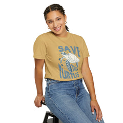 Sea Turtles, Save The Turtles -  Graphic Unisex Garment-Dyed T-shirt