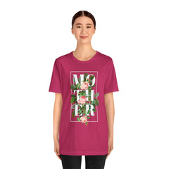 Floral Tee - Unisex Jersey Short Sleeve Tee - Mother In The Flowers, Positive Vibes