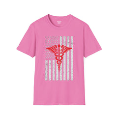 American Doctor - Unisex Softstyle T-Shirt | Doctor Awareness, Medical Wear, Gift For Him, Scrubs Lover, Hospital Staff Gift, Gift For Him