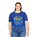 Happy Hanukkah Menorah - Unisex Jersey Short Sleeve Tee