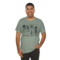 Nature-Inspired Unisex Jersey Tee, Tree Graphic T-Shirt, Eco-Friendly Fashion, Gift for Nature Lovers, Casual Wear, Outdoor Adventure