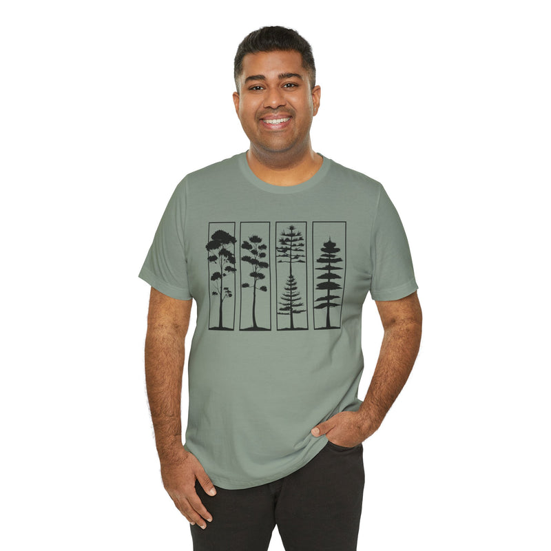 Nature-Inspired Unisex Jersey Tee, Tree Graphic T-Shirt, Eco-Friendly Fashion, Gift for Nature Lovers, Casual Wear, Outdoor Adventure
