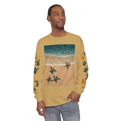 Beach Life Running Sea Turtles Long Sleeve T-Shirt