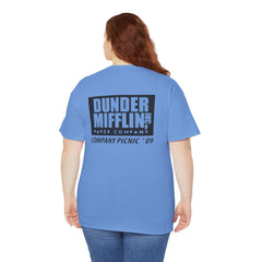 Albany Unisex Heavy Cotton Tee - Retro Dunder Mifflin Design for Nostalgic Fans