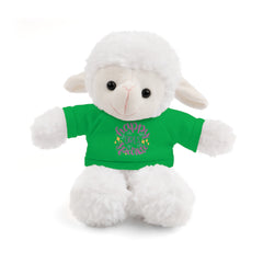 Stuffed Animals with T Shirt, Girl Quote, Support Wildlife, Happy Girls Sparkle, gift for her, Birthday Gift, Everyday gift, animal lover gift, nature lover gift