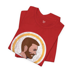 Bearded Graphic Tee - Funny Caucasians Satire Head Shot Unisex Jersey Short Sleeve Tee