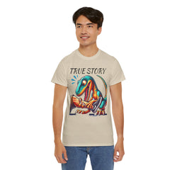 True Story Amputee Dinosaur Humor - Unisex Garment-Dyed T-shirt