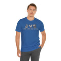 Peace Love Back The Blue in Arizona, Graphic Unisex Short Sleeve Tee