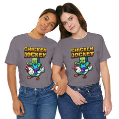 Video Game Chicken Jockey Tee - Unisex Short Sleeve T-Shirt