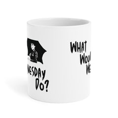 Wednesday Addams - Ceramic Mugs (11oz\15oz\20oz) | Pop Culture | Addams Family | Fan Gift | Gift For Her | Gothic Style Mug | Creepy Comedy