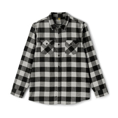 Wild Sound Wolf Guitarist Graphic - Unisex Flannel Shirt