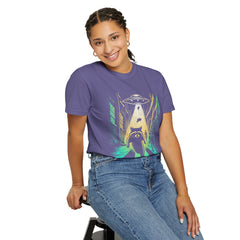 Raccoon UFO Funny Comfort Colors Graphic T-Shirt