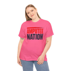 Amputee Nation Unisex Heavy Cotton Tee, Support Shirt, Gift for Amputees, Awareness Apparel, Casual Comfort Wear