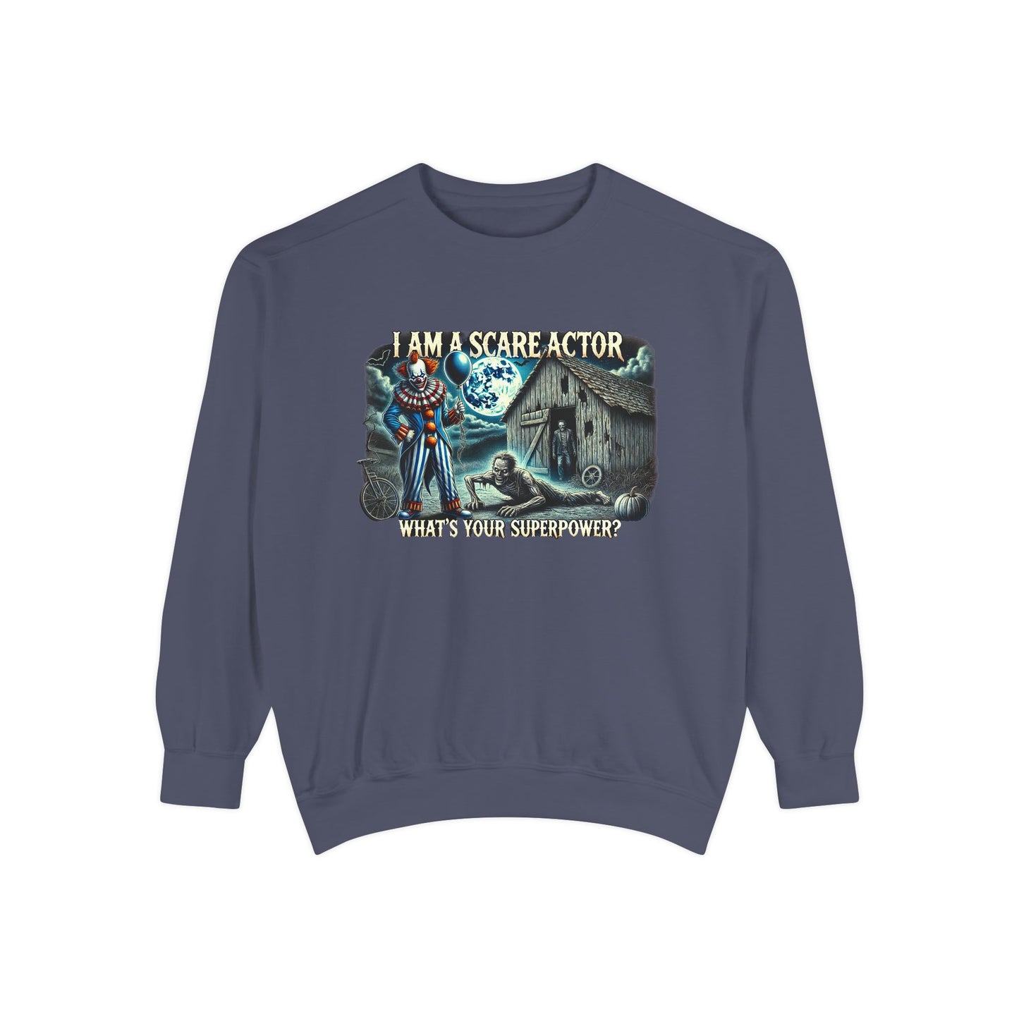 Scare Actor Halloween Unisex Garment-Dyed Sweatshirt