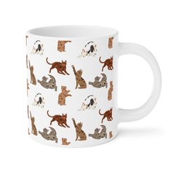 Playful Pets Ceramic Mug - Cute Cat and Dog Design for Animal Lovers