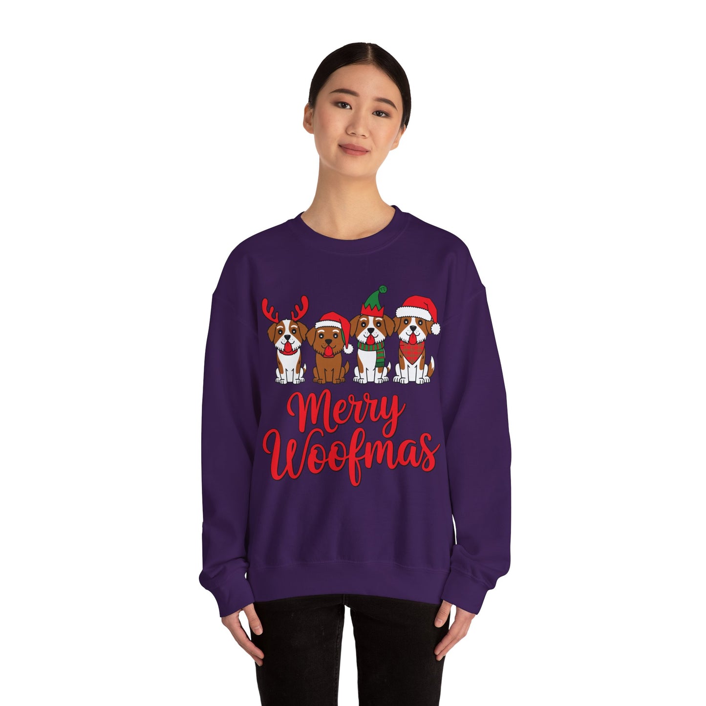 Merry Woofmas- Unisex Heavy Blend™ Crewneck Sweatshirt