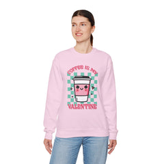Woman's Coffee Valentine -  Unisex Heavy Blend™ Crewneck Sweatshirt
