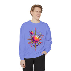 Cosmic Orbit Sweatshirt — Neon Planet Graphic Pullover