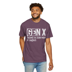 GEN X FUNNY graphic, Raised on Hose Water and Neglect, Retro Comfort Colors 1717, unisex garment-dyed t-shirt, gift for him, gift for her, Birthday gift tee, Vintage Style graphic tee, Fathers Day Shirt