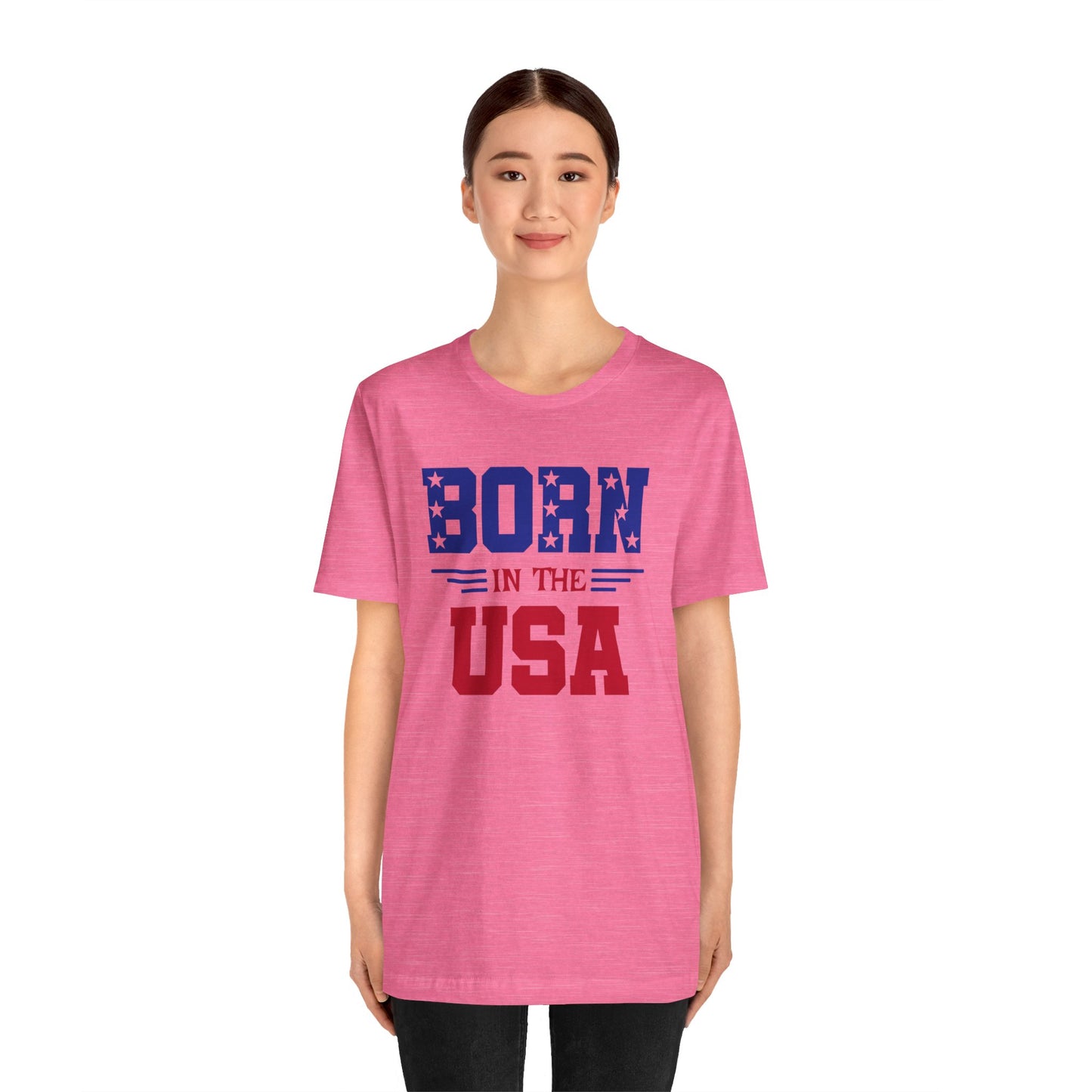 Born In The USA, Unisex Jersey Short Sleeve Tee