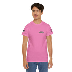 USN Periscope view, Submarine Launched Tomahawk Missile with Dolphins Unisex Jersey Short Sleeve Tee