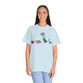 Dinosaur UFO Retro Unisex Garment-Dyed T-shirt