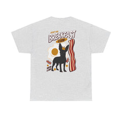 Breakfast Club Dog T‑Shirt — Retro Bacon & Eggs Graphic Tee