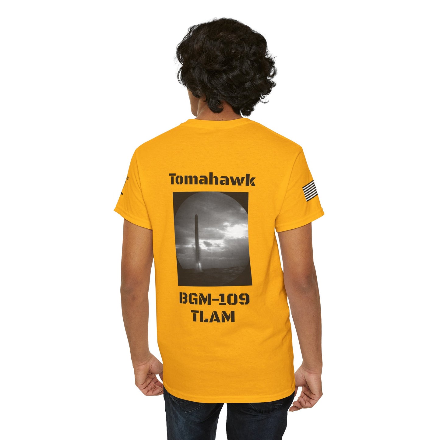 USN Periscope view, Submarine Launched Tomahawk Missile with Dolphins Unisex Jersey Short Sleeve Tee