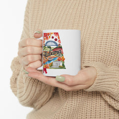 Alabama Watercolor State Mug – Travel Gift or Souvenir – 11oz or 15oz