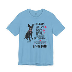 Personalized Dog Dad T‑Shirt — "Treats. Walks. Toys. Naps." Father's Day Gift