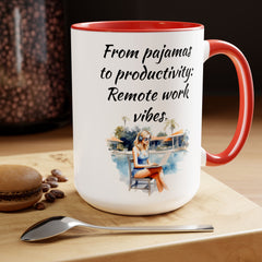 Remote Worker Vibes - 15 oz Mug