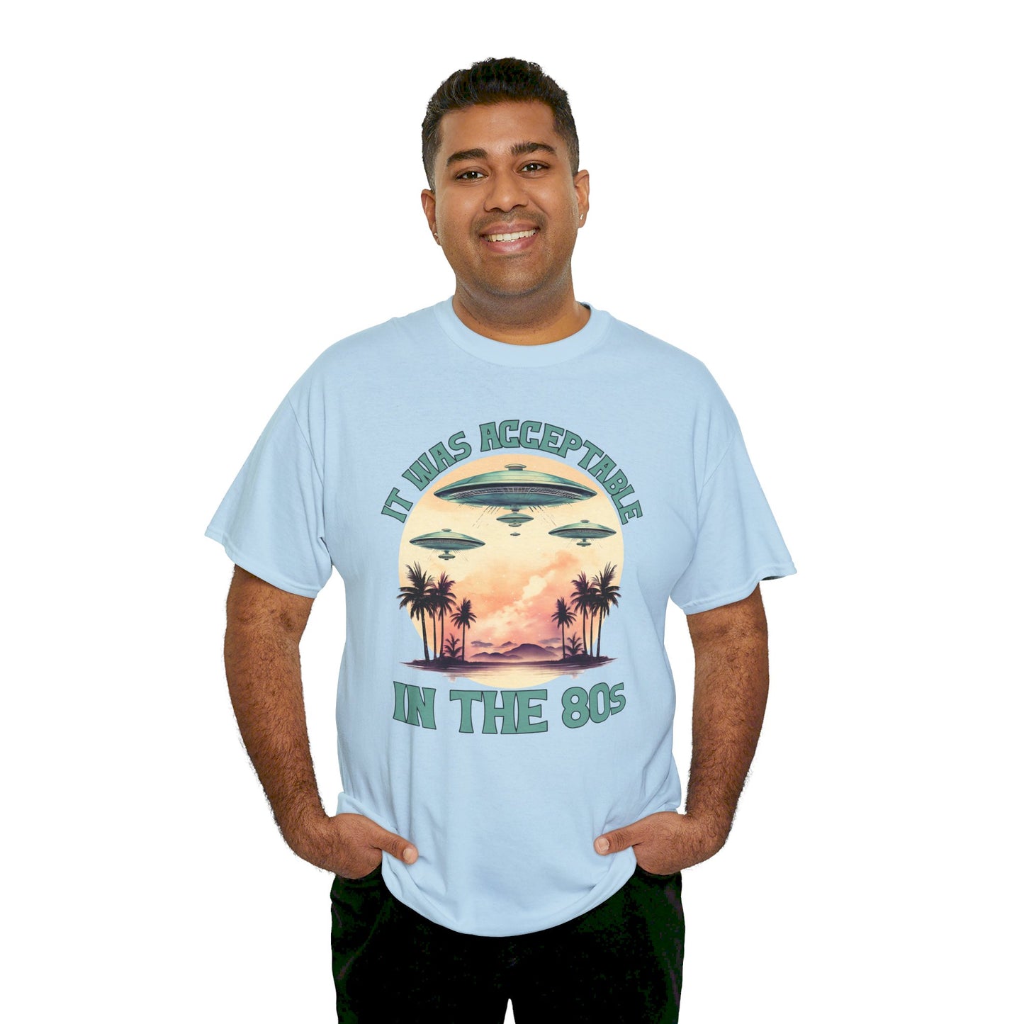 Funny 80s UFOs - Unisex Heavy Cotton Tee