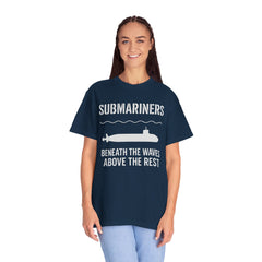 Submariners T‑Shirt — “Beneath the Waves Above the Rest” Navy Crew Tee