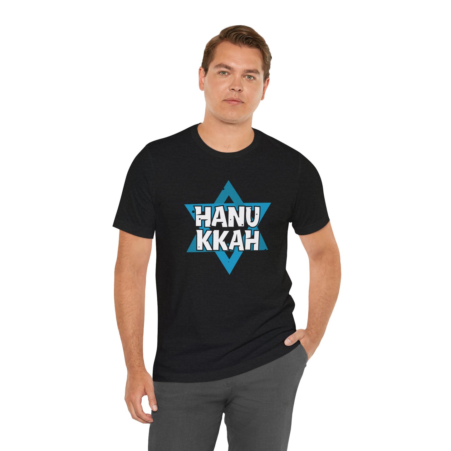 Happy Hanukkah Star Of David - Unisex Jersey Short Sleeve Tee