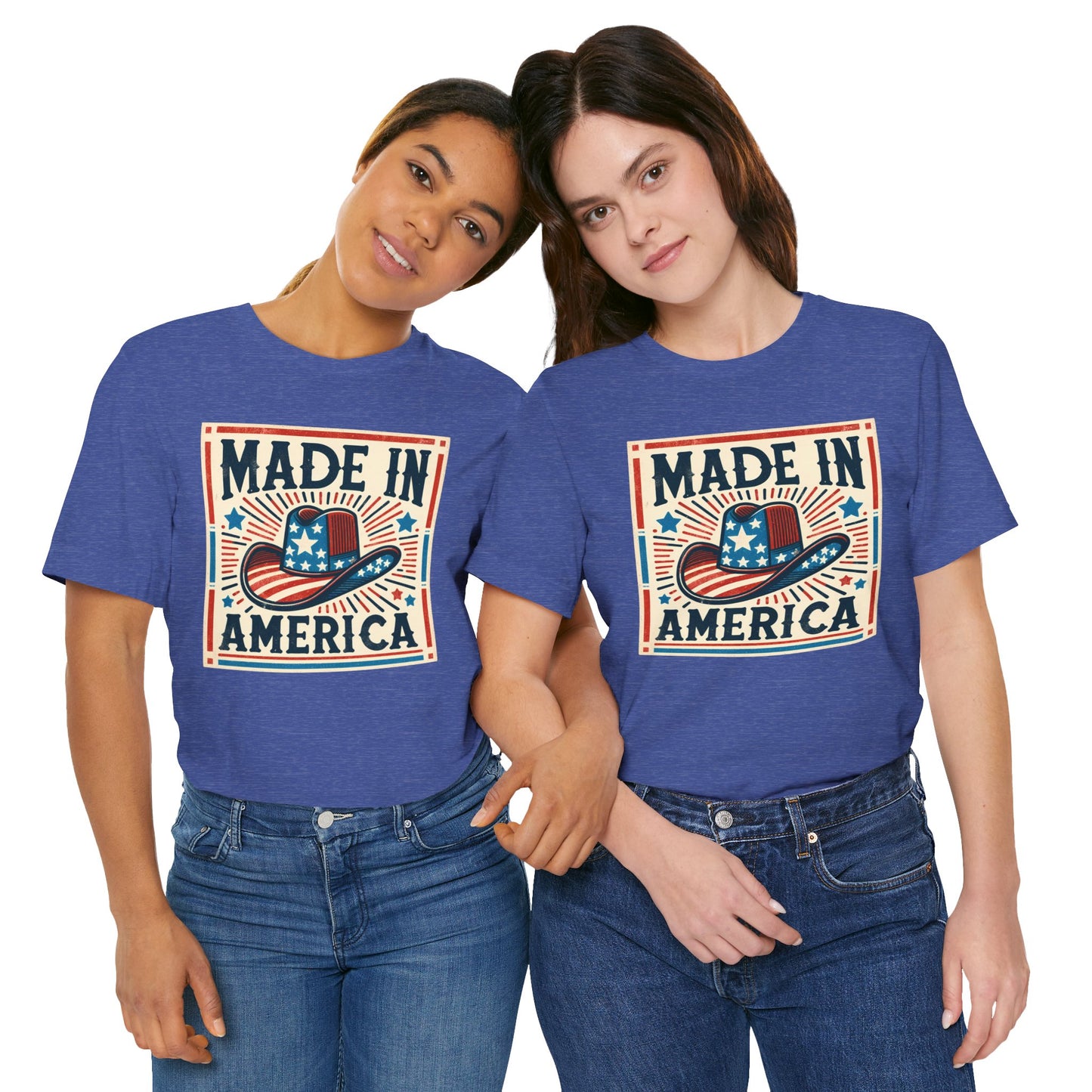 Made In America Cowboy Hat Graphic, Unisex Jersey Short Sleeve Tee