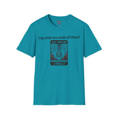 Leg Amputee Humor - Unisex Softstyle T-Shirt / Running a Marathon / One Leg Humor / Awards Medal / Funny Story / One Leg Warrior