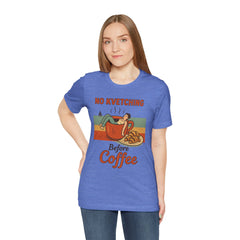Cozy Coffee Lover Tee, No Kvetching Before Coffee Shirt, Funny Gift for Coffee Enthusiasts, Unisex Casual Apparel, Perfect for [...]