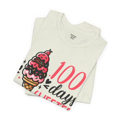 100 Days of School Unisex Tee | Elementary School, Ice Cream, Teacher Apparel