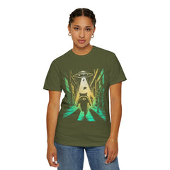 Raccoon UFO Funny Comfort Colors Graphic T-Shirt