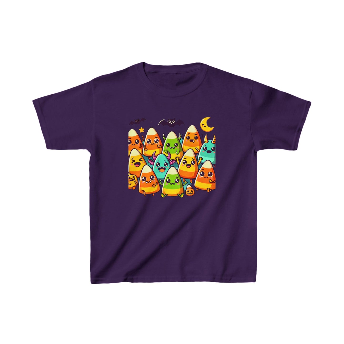 Cute Candy Corn Characters - Kids Heavy Cotton™ Tee