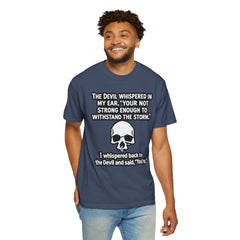 Funny Grammar Police - 'The Devil Whispered...' Skull Resilience Graphic Tee