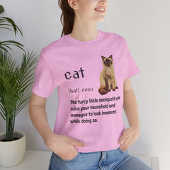Cat Sociopath Defintion - Unisex Jersey Short Sleeve Tee